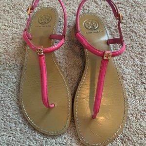 Tory Burch hot pink thong sandal